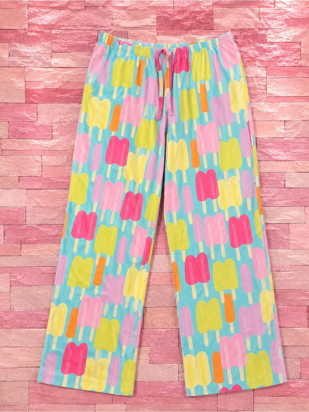 Y2K Popsicle Print 100% Cotton Pajama Set Multicolor Novelty Victoria’s Secret M - Picture 3 of 5
